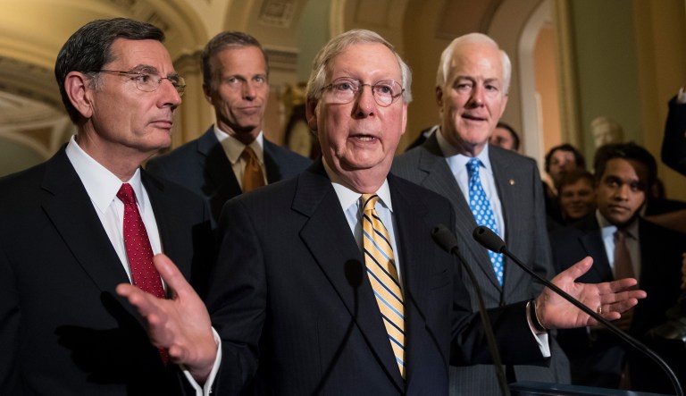 The GOP must now find a measure that can pass the Senate at the conclusion of 20 hours of debate and the introduction of what could be dozens of amendments. (AP Photo/J. Scott Applewhite)
