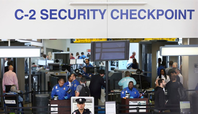 Members of a television crew were arrested at Newark International Airport in New Jersey after TSA screeners discovered they brought in a fake improvised explosive device. (AP Photo/Mel Evans)