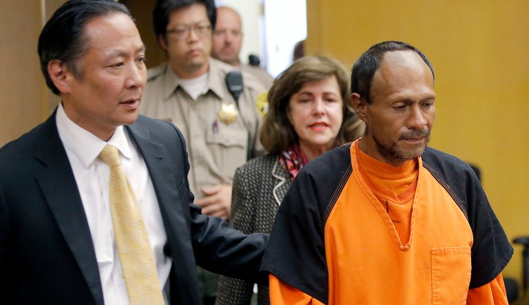 San Francisco Superior Court jury determined Zarate was not guilty of first or second degree murder, or manslaughter. (Michael Macor/San Francisco Chronicle via AP, Pool, File)