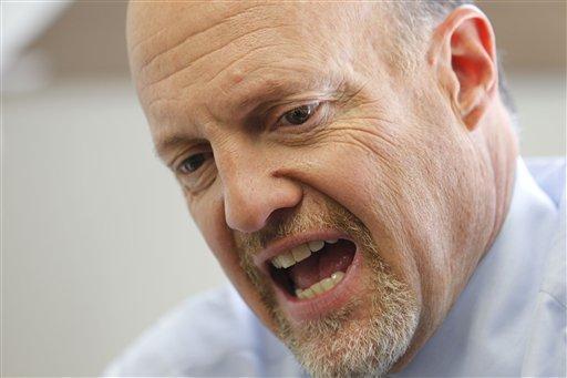 CNBC 'Mad Money' TV show host Jim Cramer speaks during an interview with the Associated Press at Tulane University in New Orleans, Tuesday, Oct. 19, 2010.