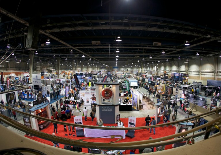 You could walk around last week's Great American Outdoor Show, held in the massive Pennsylvania Farm Show Complex and Expo Center, and carry your firearms anywhere among the 650,000 square feet of displays. (Photo: Frank Craig)