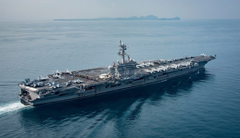 A show of muscle with these deployments is the right call. (Mass Communication Specialist 2nd Class Sean M. Castellano/The U.S. Navy via AP, File)