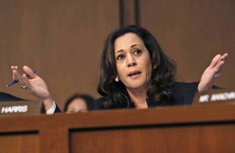Sen. Kamala Harris, D-Calif., vigorously questioned Attorney General Jeff Sessions. Miller said she was merely trying to shut him down, which he said was 