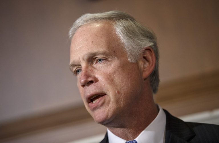 Sen. Ron Johnson, R-Wis., during a news conference on Capitol Hill in Washington, Monday, Jan. 6, 2014. (AP Photo/J. Scott Applewhite)