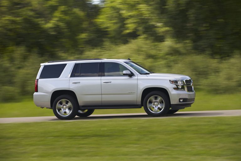 This undated product image provided by Chevrolet shows the 2015 Chevrolet Tahoe. The big, 2015 Tahoe sport utility vehicle is thriving at Chevrolet, thanks to updated styling, a more powerful V-8, improved second-row legroom, more towing capacity and new features. (AP Photo/Chevrolet)