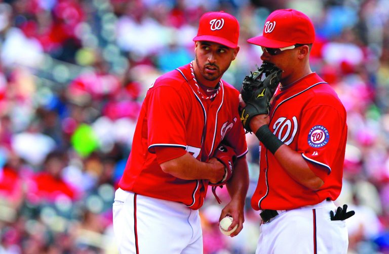 Alex Brandon/AP
Starting pitcher Gio Gonzalez, left, and shortstop Ian Desmond were two of the Washington Nationals' four All-Stars.