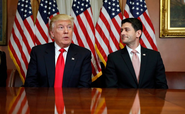 On Thursday, House Speaker Paul Ryan cheered President-elect Trump for doing something he once loathed: meddling in the market. (AP Photo/Alex Brandon)