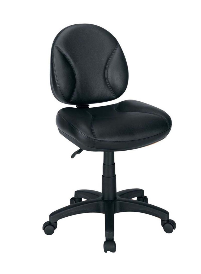 This undated photo provided by the U.S. Consumer Product Safety Commission shows an Office Depot Gibson Leather Task Chair. The chair is being recalled because the mounting plate weld can break and separate the seat from the base of the chair, posing a fall hazard to consumers. (AP Photo/U.S. Consumer Product Safety Commission)