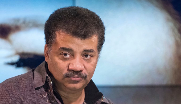 Neil deGrasse Tyson attends a fan event celebrating the release Kelly Clarkson's album "Meaning of Life" at YouTube Space New York on Wednesday, Nov. 1, 2017, in New York.
