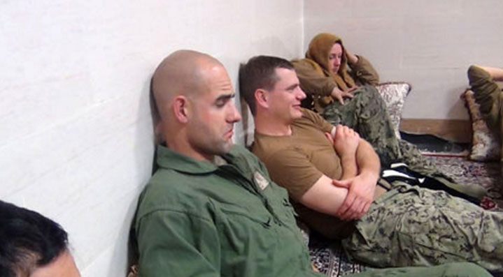 A female sailor detained by Iran earlier this week had to wear a hijab. (Photo courtesy of the Twitter account of Rep. Martha McSally, R-Ariz.)