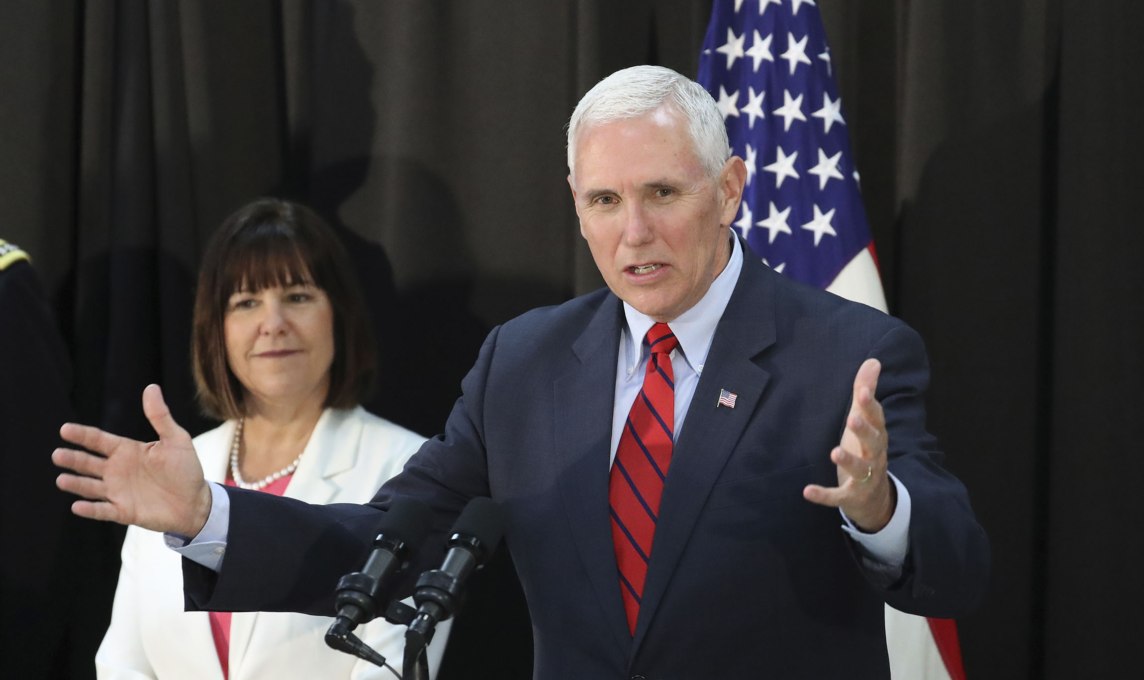 Mike Pence offers reassurance in Seoul following North Korea’s ‘provocation’
