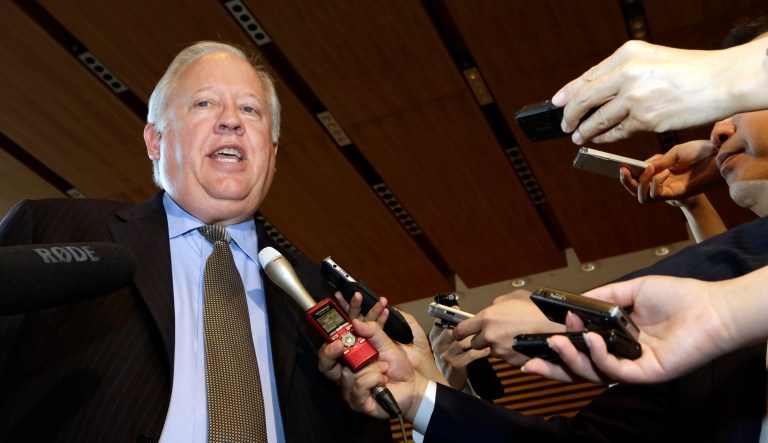 Undersecretary Tom Shannon met with the Russian ambassador to the U.S. on Tuesday to resume the nascent diplomacy between Secretary of State Rex Tillerson and Russian foreign minister. (AP Photo/Eugene Hoshiko)