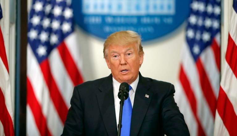 Trump's election commission has faced controversy in the weeks since Kobach asked all 50 states to provide detailed information about their registered voters. (AP Photo/Pablo Martinez Monsivais)