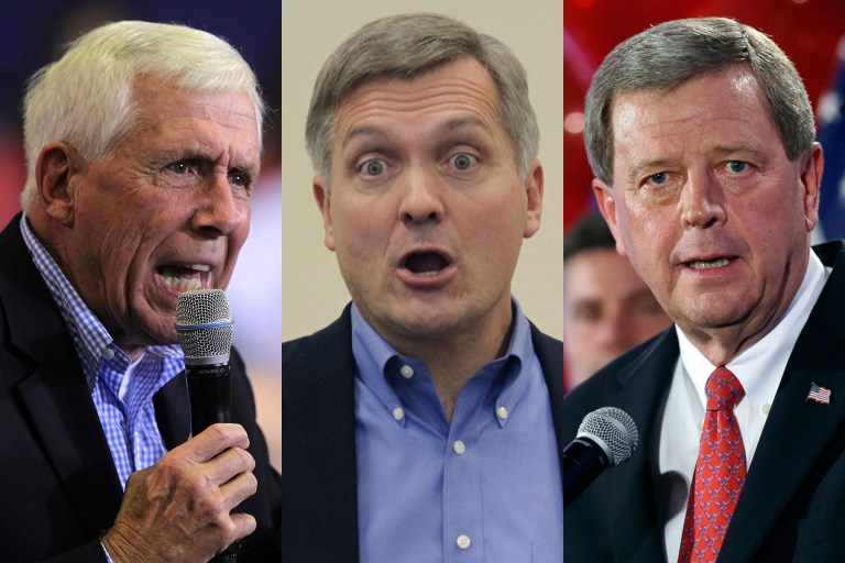 From left, Rep. Frank Wolf, R-Va.; Rep. Jim Matheson, R-Utah; and Rep. Tom Latham, R-Iowa have all announced their retirement. (File photos)
