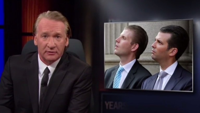 HBO funnyman Bill Maher suggests Donald Trump's sons are axe murderers.
