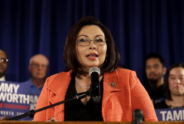 Rep. Tammy Duckworth, Democratic candidate for Senate in Illinois, presided over the Department of Veterans Affairs' Office of Public and Intergovernmental Affairs when it spent nearly $100,000 on media training in 2010 and 2011. (AP Photo/Nam Y. Huh)