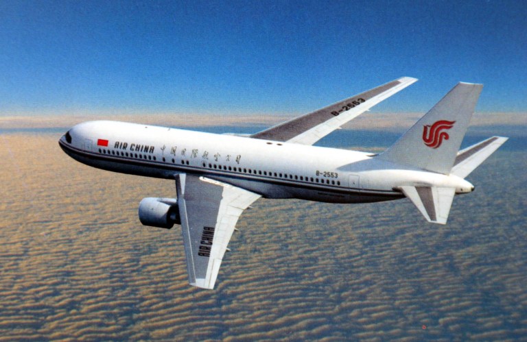 An Air China Boeing 767 is seen flying in this undated handout photo. (AP)