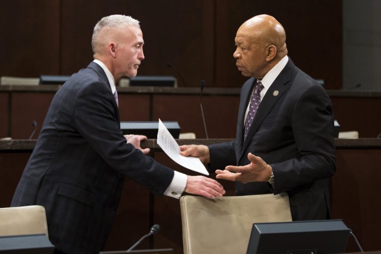 Rep. Cummings (right) insisted a vote was planned for Tuesday, July 8th. Rep. Gowdy, the chairman of the committee, said no such vote was on the books. (AP File Photo)