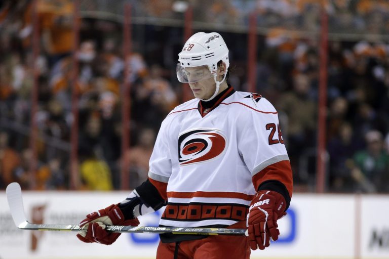 Matt Slocum/AP 
Forward Alexander Semin left Washington last summer to sign a one-year, $7 million contract with Carolina.