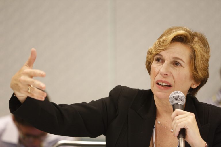 When asked what would be the right mix of traditional public schools and charter schools, Randi Weingarten called it 