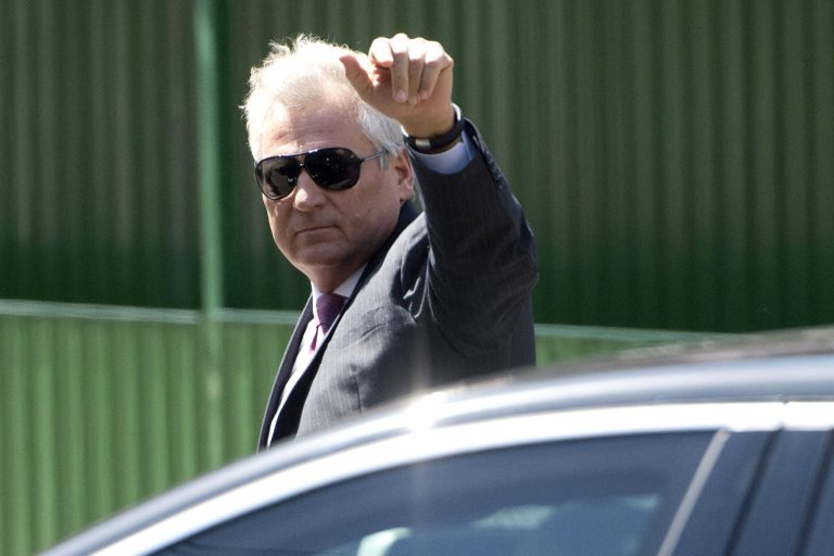   Former Polish President Aleksander Kwasniewski arrives for a meeting with the daughter of former Ukrainian Prime Minister Yulia Tymoshenko, Eugenia Tymoshenko, in Kiev, Ukraine, Monday, June 11, 2012. Yulia Tymoshenko is jailed in Kharkiv Ukraine. Two high-profile European Union representatives have come to Ukraine to monitor the legal cases against jailed former Prime Minister Yulia Tymoshenko. Former European Parliament President Pat Cox and former Polish President Aleksander Kwasniewski will be watching proceedings against Tymoshenko, who has been sentenced to seven years in prison on charges of abuse of office and who faces other charges. (AP Photo/dapd/ Nigel Treblin)  