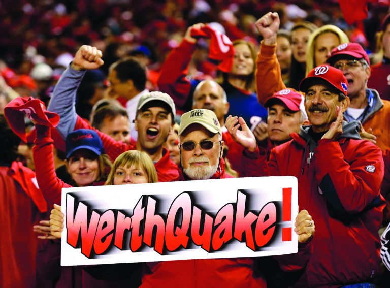 Alex Brandon/AP
Nearly 136,000 fans packed Nationals Park for three home postseason games.