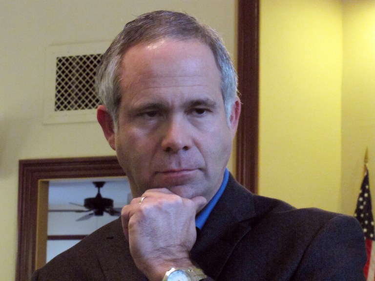 Kansas Republican Rep. Tim Huelskamp, won't be going on MSNBC anytime soon, especially after they sent out an offensive tweet last week suggesting that conservative Republicans were racist. (AP Photo)