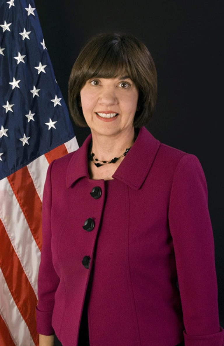 This undated handout photo provided by the Federal Energy Regulatory Commission (FERC) shows Cheryl LaFleur. President Barack Obama has named LaFleur, a former utility executive as acting chairwoman of the FERC. LaFleur, who has served on the commission since 2010, replaces Jon Wellinghoff, who stepped down Sunday. (AP Photo/FERC)
