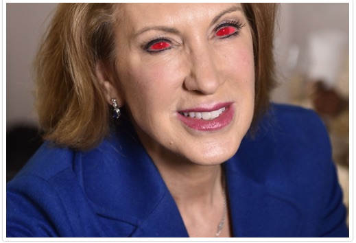 Carly Fiorina is a devil who drowns puppies?