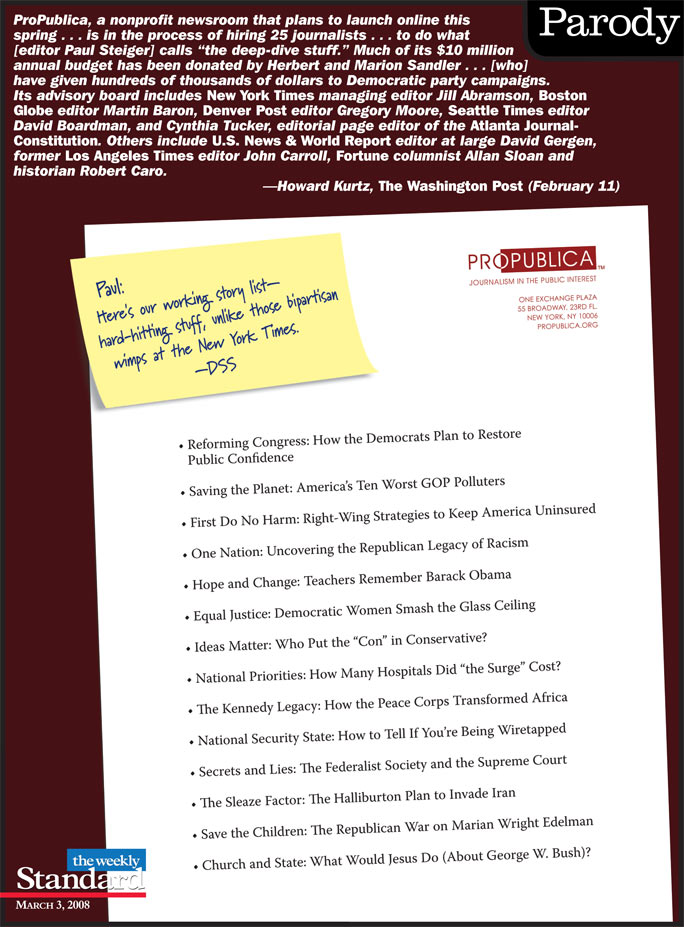 ProPublica’s unbiased take on politics