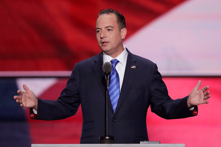 Reince Priebus, Chairman of the Republican National Committee, speaks during the final day of the Republican National Convention in Cleveland, Thursday, July 21, 2016. (AP Photo/J. Scott Applewhite)