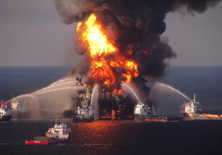 The Deepwater Horizon spill is considered the largest manmade disaster in the oil industry's history, which claimed the lives of nearly a dozen workers, and sent tens of thousands of gallons of oil spilling continuously into the gulf for nearly three months. (U.S. Coast Guard via AP, File)