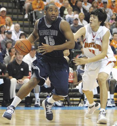 Phelan M. Ebenhack/APAustin Freeman and Georgetown knocked off Maryland 75-48 in the 2008 Old Spice Classic, the last time the two teams met.
