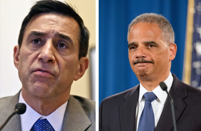 Attorney General Eric Holder and Rep. Darrell Issa are not friends -- and newly disclosed emails add further proof to the claim. (AP Photo)