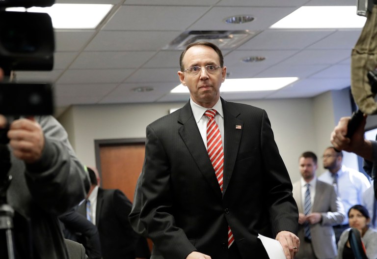 Before joining the Justice Department, Rosenstein served as U.S. attorney for the District of Maryland. (AP Photo/Patrick Semansky)