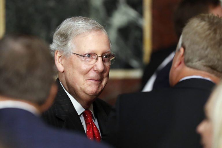 Steve Bannon and his fellow insurgents are plotting against Sen. Mitch McConnell, (pictured) but the senators they would prefer hold sway over the Senate aren't interested in the top job. (AP Photo/Alex Brandon)