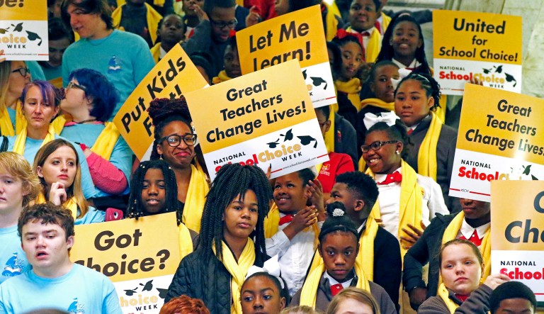 Without education choice progress is too slow, accomplishment too rare, and chances for success too far out of reach for far too many children. (AP Photo/Rogelio V. Solis)