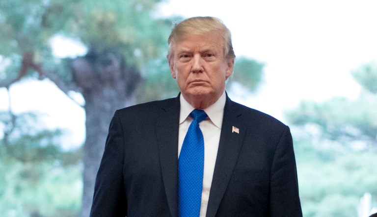 Tuesday night's victory for the Democrats is a referendum on President Trump and his agenda. According to an exit poll, 57 percent of the Virginia electorate disapprove of Trump's handling of his job. (AP Photo/Andrew Harnik)