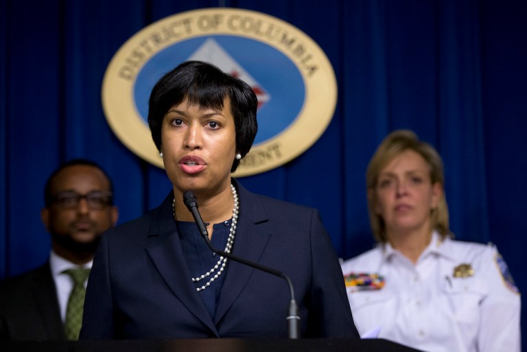 Bowser said it is injustice that city residents are unable to vote for a senator because of their zip code. (AP Photo/Manuel Balce Ceneta)