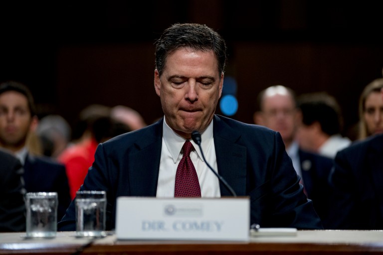 Comey said he gave the memo to a friend of his who is a professor of law at Columbia Law School. (AP Photo/Andrew Harnik)