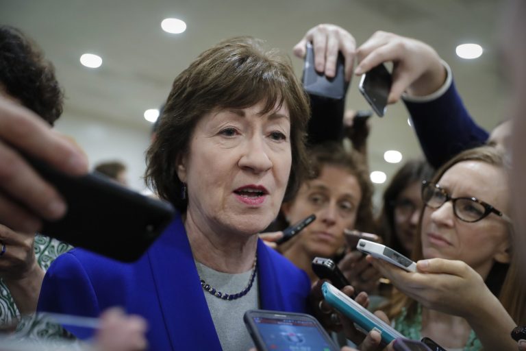 Sen. Susan Collins, R-Maine, blamed the president's behavior for contributing to America's polarization and incivility. (AP Photo/J. Scott Applewhite)
