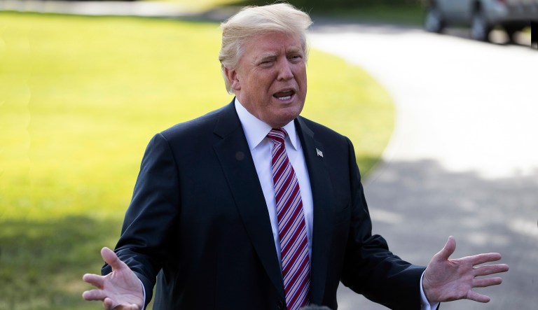 President Trump says it was no longer time to be 