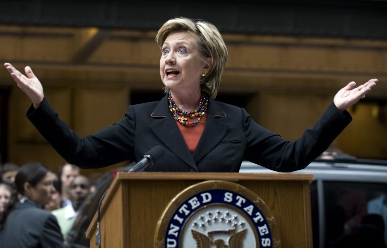 When Hillary Clinton was first elected to the Senate in 2000, she set a record: No senator had ever been elected with as much money in contributions from the finance sector as she had.Â (AP Photo/Richard Drew)