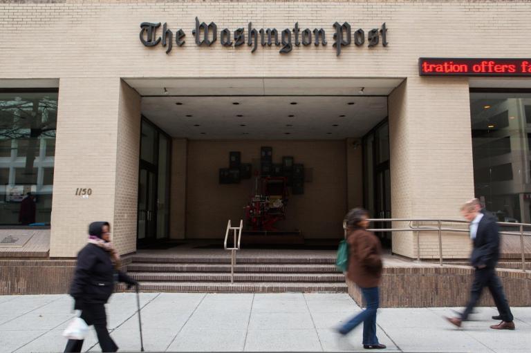 The Washington Post building on 15th Street, NW., in Washington D.C. is shown. Post Publisher Katharine Weymouth says the newspaper is considering moving from its headquarters, raising speculation about its future in the District. (Graeme Jennings/Examiner)