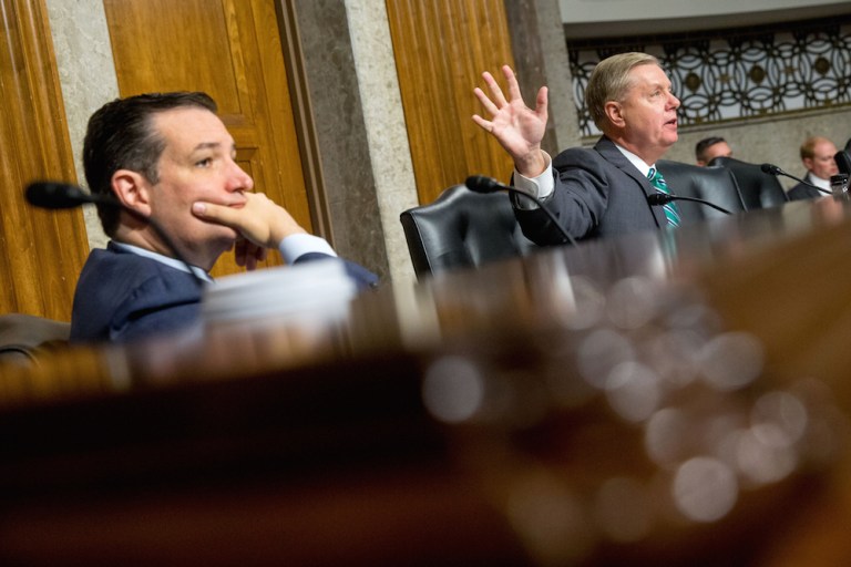 Lindsey Graham will host a fundraiser for Ted Cruz next Monday. (AP Photo/Andrew Harnik)