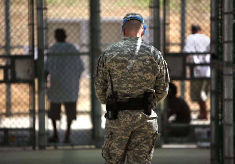 "This is not, and should not be, a partisan issue," the generals and admirals said of torture in their letter. (AP Photo/Brennan Linsley, Pool)