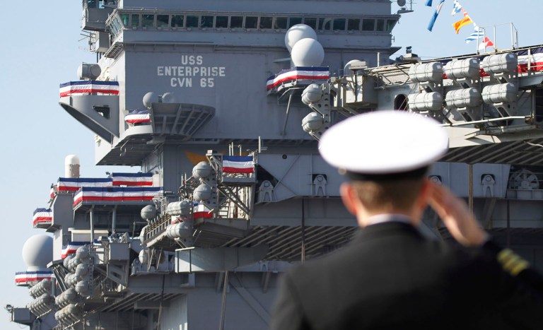Female sailors posted at more than a dozen commands were targeted by online users looking for nude photos. (AP Photo/Steve Helber)