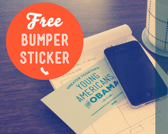 Obama campaign: Free stickers for young voters!