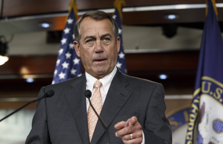House Speaker John Boehner on Thursday said despite a new report about systemic mismanagement at VA hospitals, he would not be joining many of this GOP colleagues in calling for the resignation of Veterans Affairs Secretary Eric Shinseki. (AP Photo/J. Scott Applewhite)