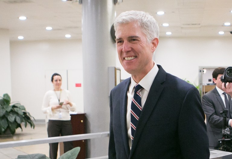 A new poll shows a majority of Americans approve of Judge Neil Gorsuch, President Trump's Supreme Court nominee. (Graeme Jennings/Washington Examiner)